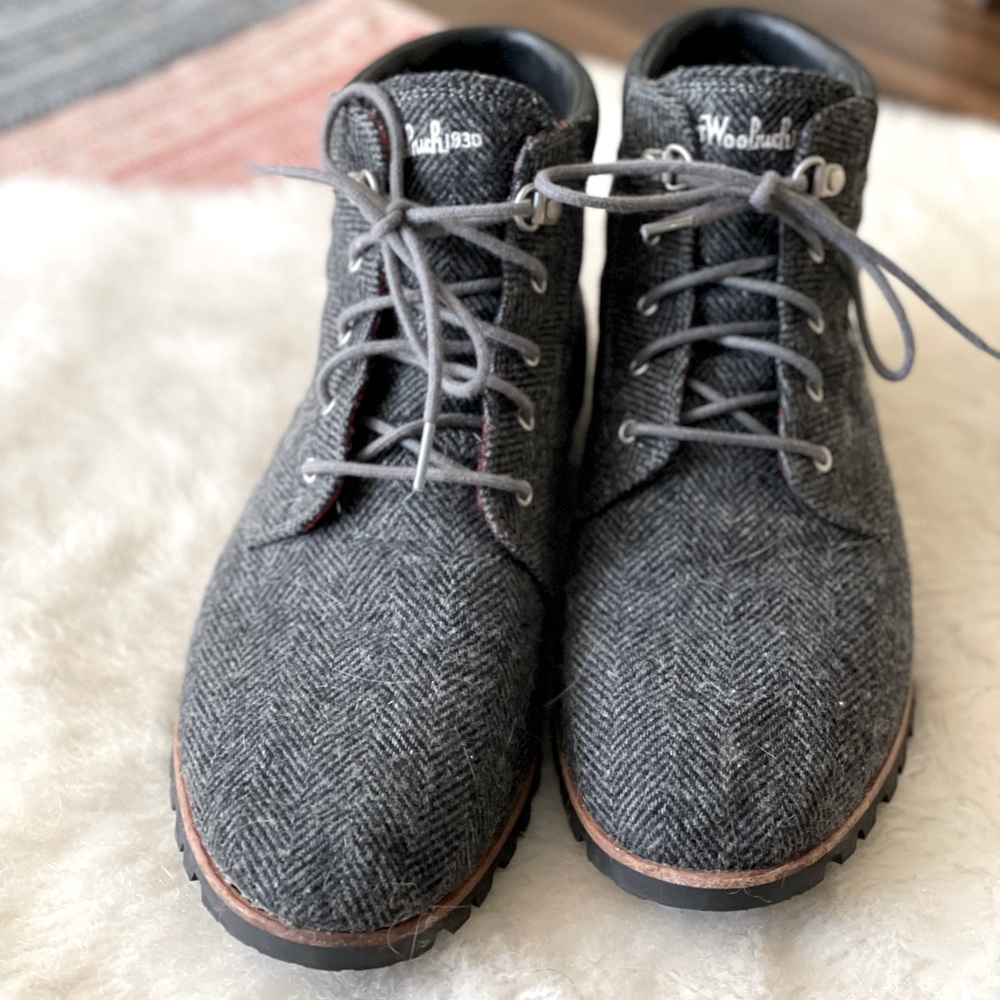 Men Woolrich Herringbone Wool Boots